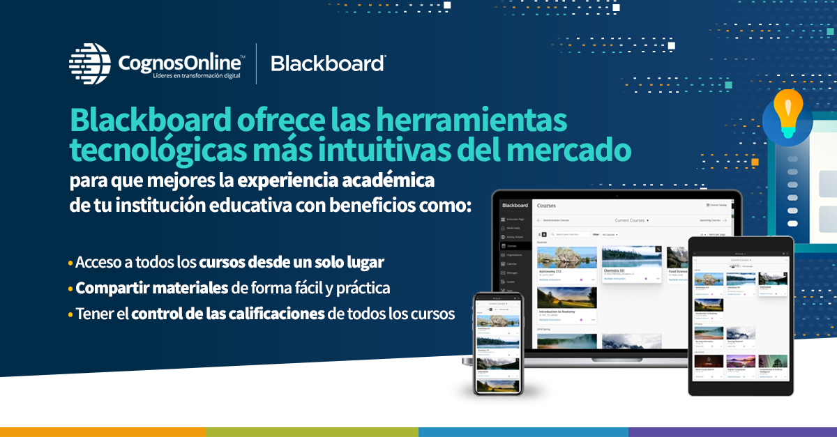 CognosOnLine's tweet image. ¡Lleva la experiencia educativa de tu institución al siguiente nivel! 🚀
#Blackboard siempre está a la vanguardia de las herramientas tecnológicas educativas, para que puedas alcanzar todas tus metas pedagógicas.
Conoce más. 👇
cognosonline.com/arg/blackboard…
#LetsAdvanceLearning #EdTech