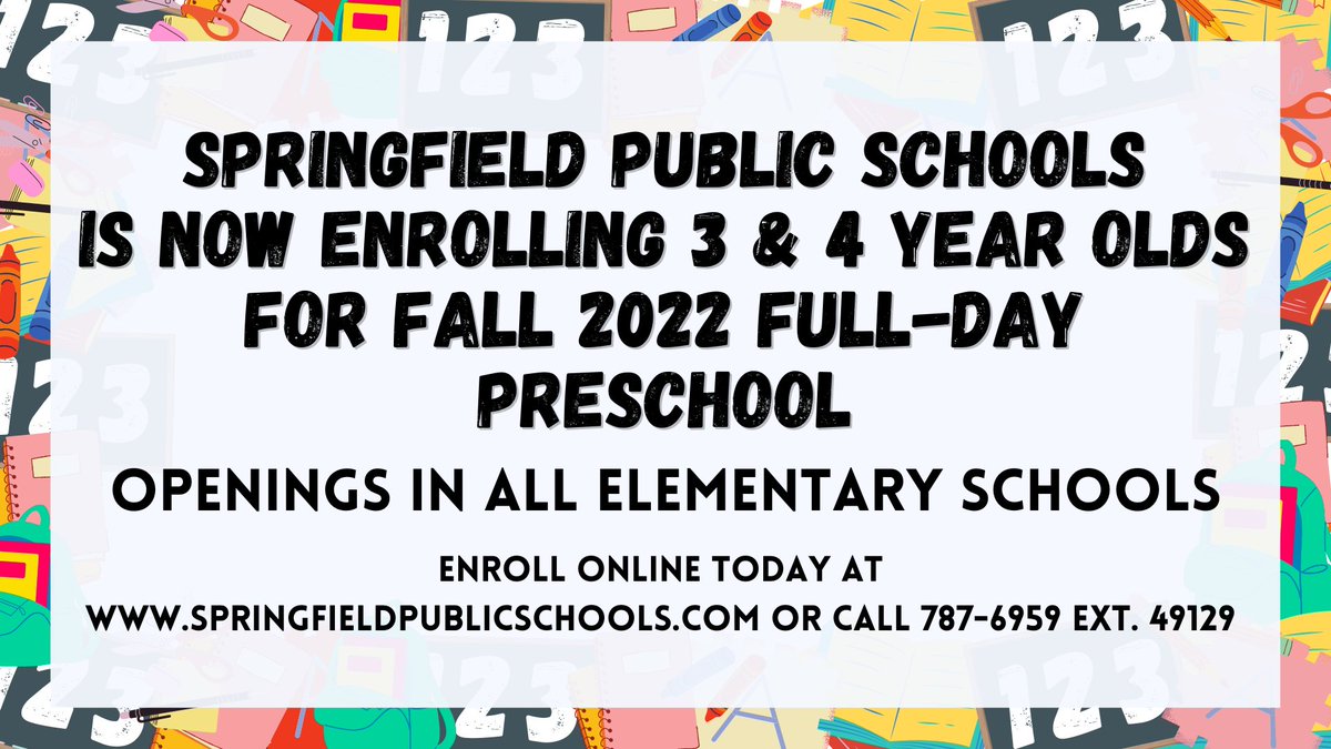 Enrollment for Fall Full Day Preschool is now open!