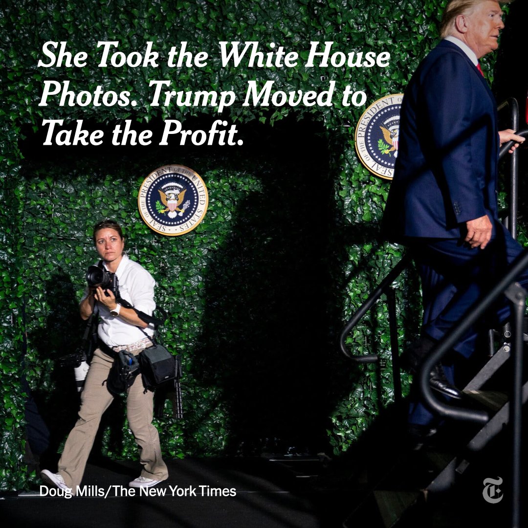 Shealah Craighead is "a very talented photographer and this was really all of her hard work,” said Stephanie Grisham, who was a White House press secretary for Donald Trump. “I just keep thinking: What a shame that he is actually now profiting off of it." nyti.ms/372RdJQ