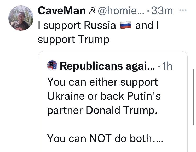 RpsAgainstTrump's tweet photo. Thanks for proving my point. ๐
#Blocked #OurPartnerTrump https://t.co/Y6Oqov77ZZ