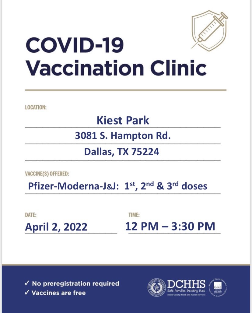 DCHHS's tweet photo. ‼️Vaccination Opportunities‼️
FRE$ #COVID19💉available this weekend for the entire community. Dallas County residents may claim a $25 Walmart gift card. Children 5+ can get vaccinated. No appointment is necessary. #GetVaccinated https://t.co/3TprERg6Hh ⬇️⬇️ https://t.co/sHBcDDB6yH
