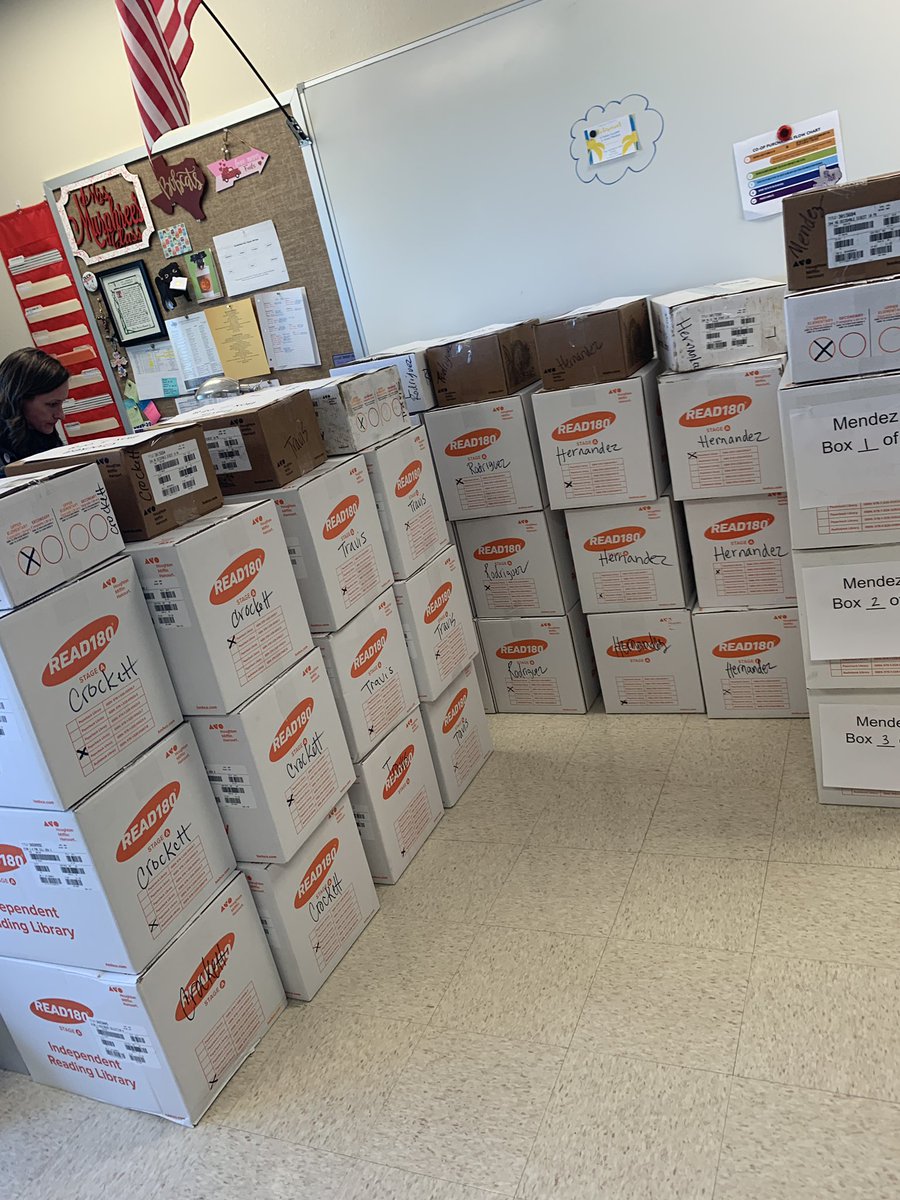 SMCISDsped's tweet photo. It’s A great day in @smcisdsped. The Read 180 and System 44 materials have arrived. These research based materials will impact our elementary students growth and improve reading levels. So excited for our students and teachers! #read180 #system44 #researchbased https://t.co/UgtVFg8U1w