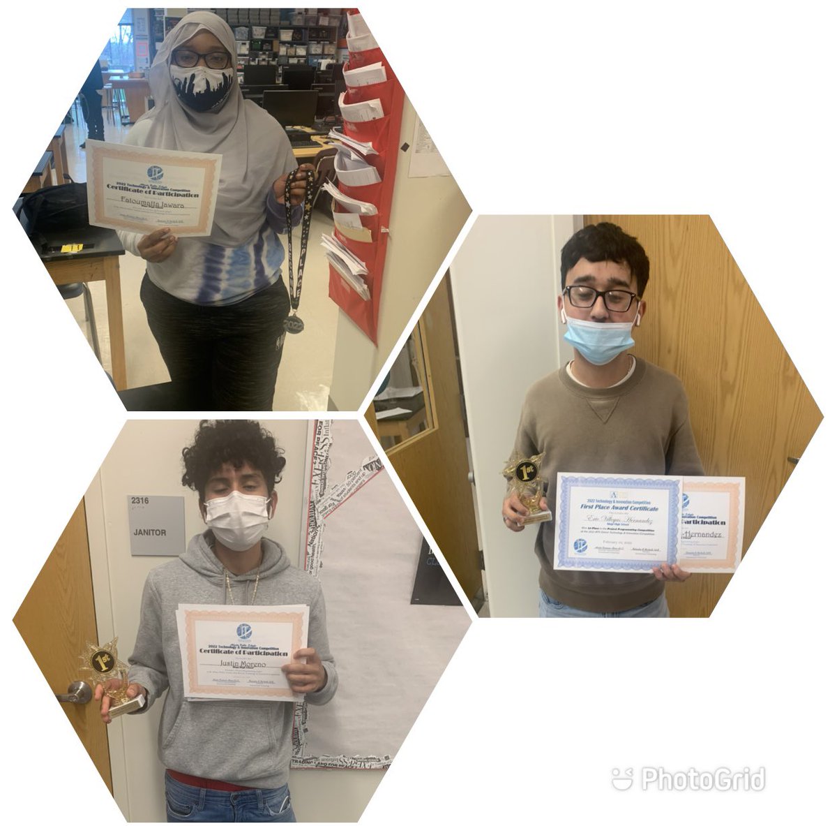 itaps_p's tweet photo. These aMAYSing scholars @APSMaysRaiders received their certificates and trophies/medals for placing in APS technology competition. Congratulations!!!! @DrWilkinsBEMHS @apsitjen @apsitnatasha @ahrosser @APSInstructTech https://t.co/G2MsKOGj0V