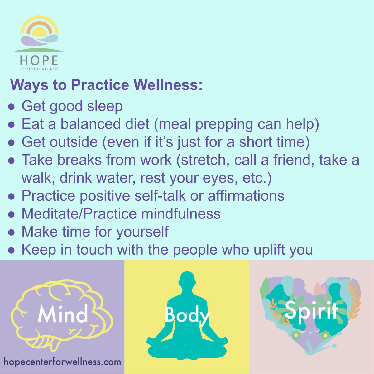 Wellness is caring for all parts of ourselves: mind, body, and spirit. We need to nurture each part! Here are a few simple ways to practice wellness and tend to our whole selves. #SelfCareSunday