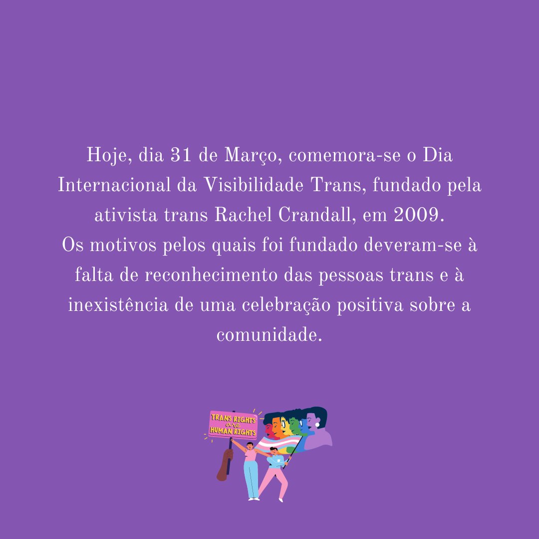 ASexwork's tweet photo. Assinala-se hoje, 31/03, o Dia Internacional da Visibilidade Trans. https://t.co/T5ac8VZyOT
