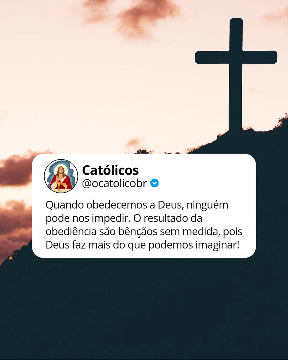 ocatlicobr's tweet photo. Sejamos obedientes 🙌🙏🏼 https://t.co/kDNF30pX2A