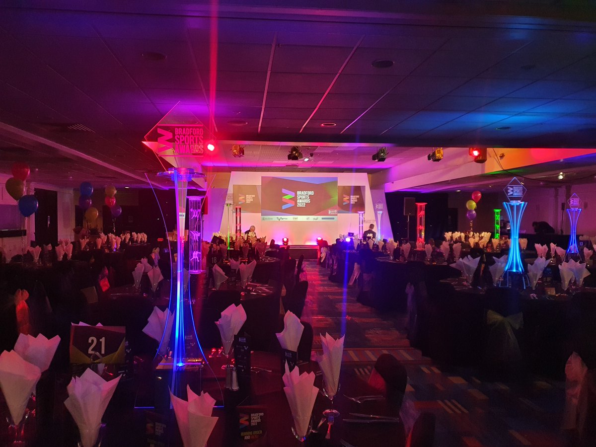 Active_Bradford's tweet photo. The stage is set for a fabulous night! 🎉

We look forward to welcoming you all and good luck to our incredible finalists 🏆

See you at 6pm ⌛️

#BSA22 https://t.co/LgEo6JUEHa