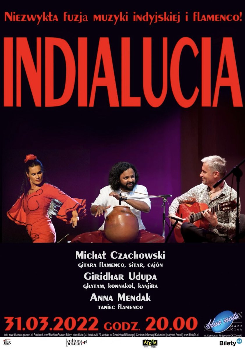 ghatamudupa's tweet photo. Poznan! Concert today at  - Blue Note Jazz Club, Poznan &amp; 
Tomorrow at Strumien!

https://t.co/kQP1qLy01h

#Poland #Indialucia #Flamenco #Guitar #Ghatam #Konnakol #Khanjira #Morsing #MiguelCzachowski #AnnaMendak #GhatamUdupa https://t.co/J2WsUkEM4E