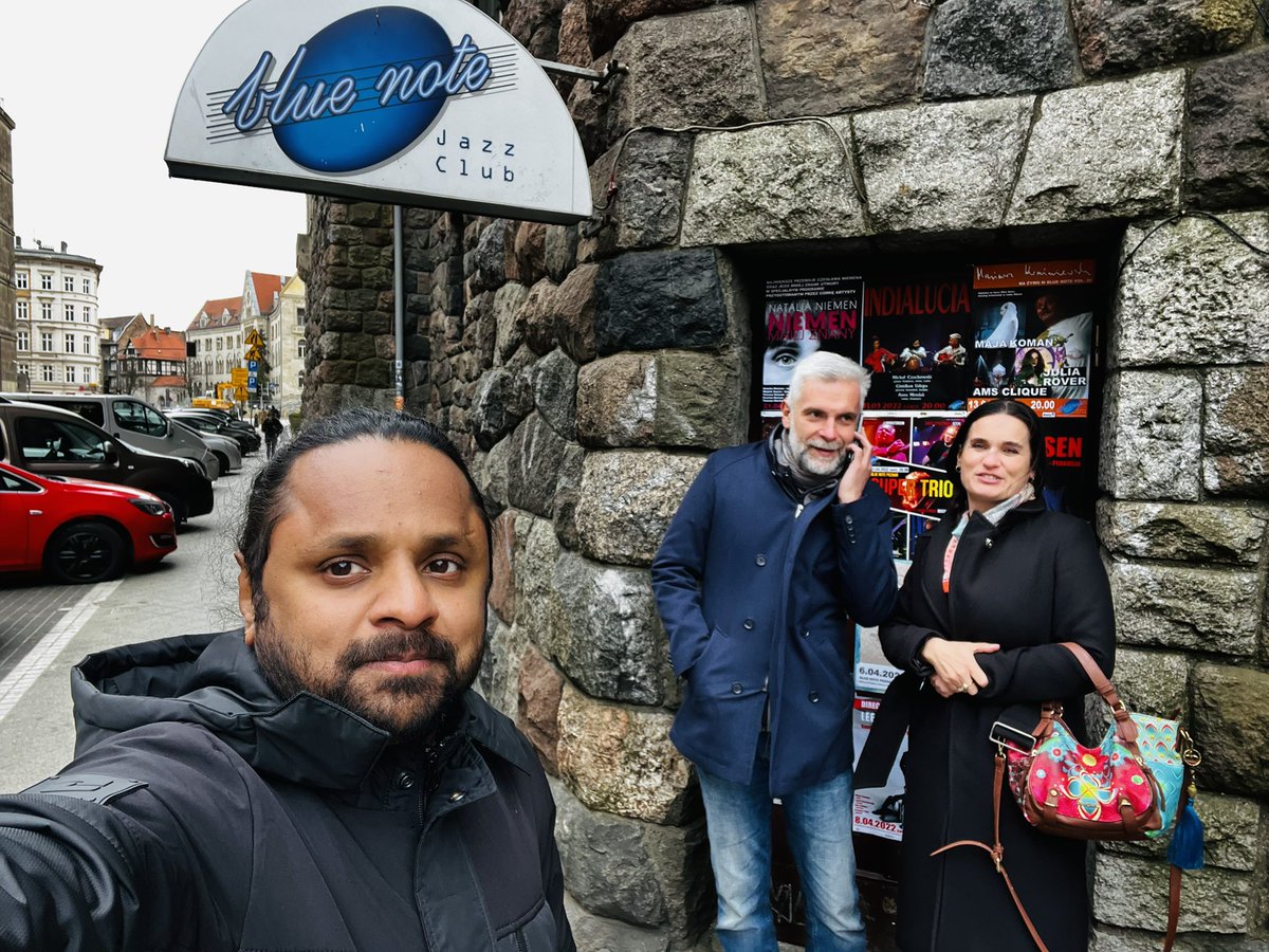 ghatamudupa's tweet photo. Poznan! Concert today at  - Blue Note Jazz Club, Poznan &amp; 
Tomorrow at Strumien!

https://t.co/kQP1qLy01h

#Poland #Indialucia #Flamenco #Guitar #Ghatam #Konnakol #Khanjira #Morsing #MiguelCzachowski #AnnaMendak #GhatamUdupa https://t.co/J2WsUkEM4E