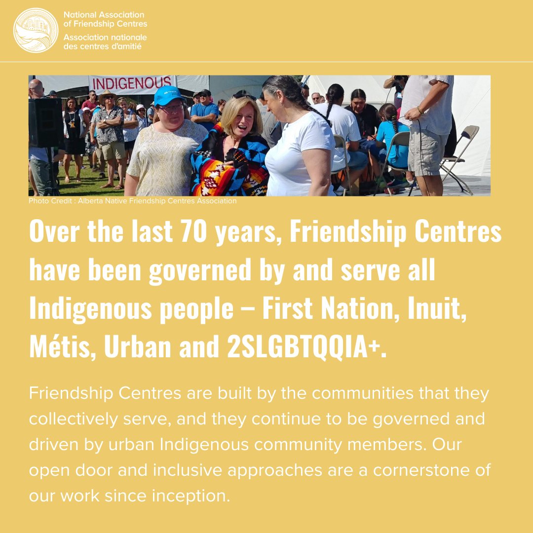 NAFC_ANCA's tweet photo. Investing in Friendship Centres is Reconciliation in Action. Current Friendship Centre Program funding ended March 31, 2022 – with no indication of its continuance or expansion.

RT to help spread the word!

#FundFriendshipCentres #FriendshipCentreFunding2022 https://t.co/CsoXOh9NCS
