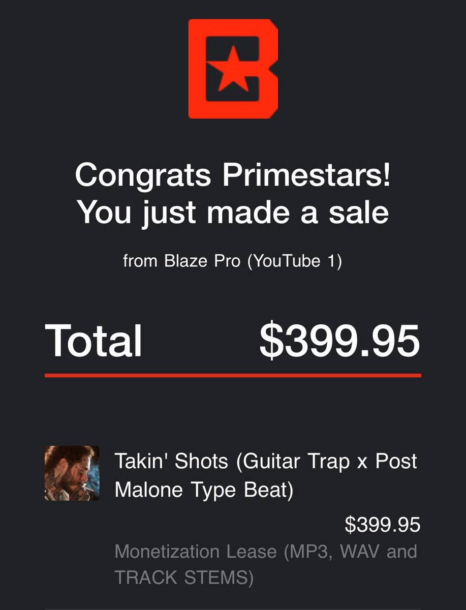 Thank you <a href="/BeatStars/">BeatStars</a>! 💪💪💪