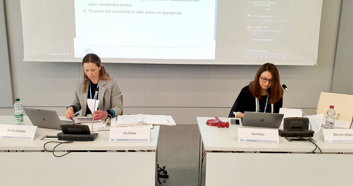 _MariamAllam's tweet photo. Honored to be elected Co-Chair of the #AdaptationCommittee of the @UNFCCC at its 21st meeting
Working with my able co-chair @Bella7Anne 🇺🇸
➡️ Mode of Work:
🟢 Constructive discussions by AC members
🟢 Very active participation of observers
🟢 Solid support by the secretariat https://t.co/RXjE8ACqjZ