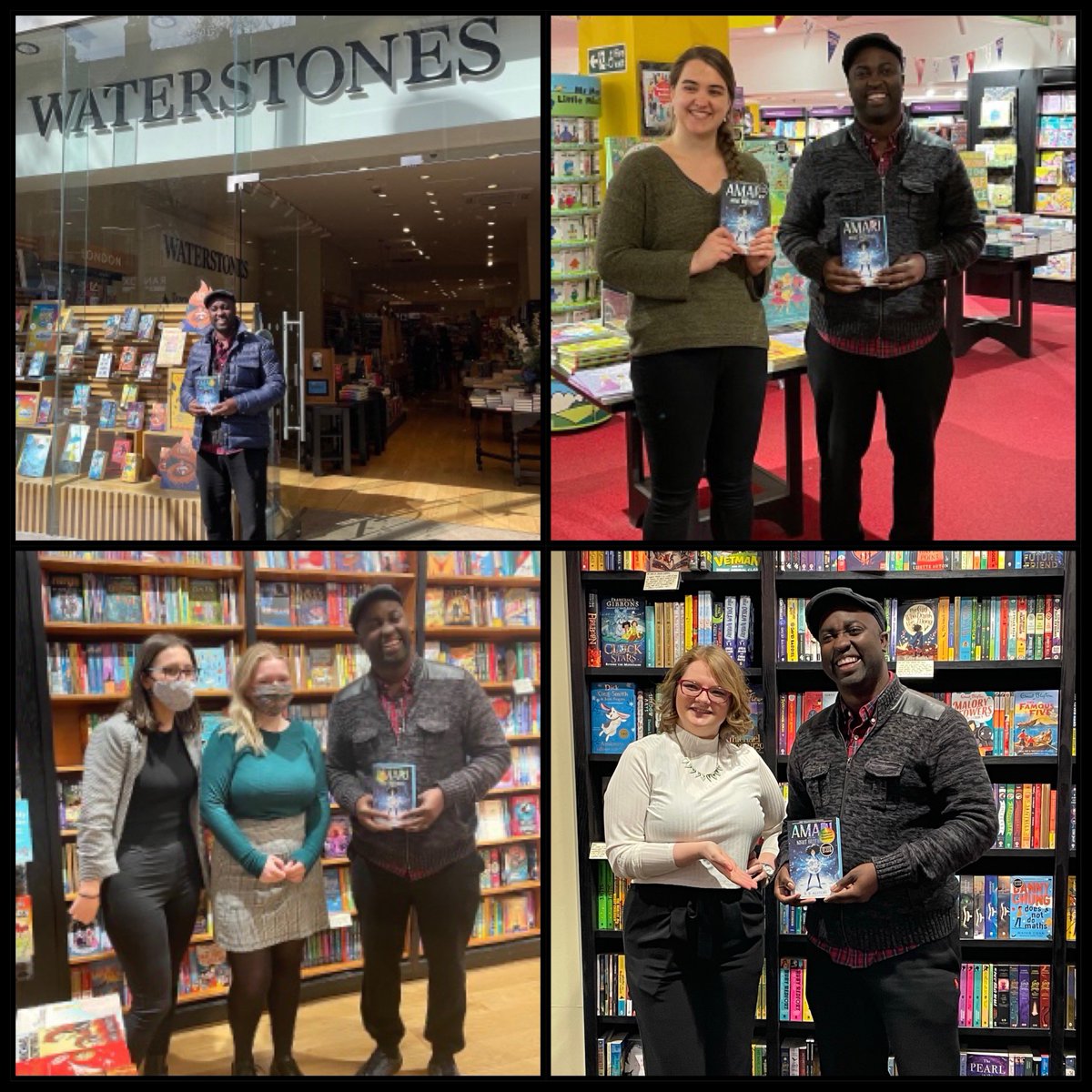 Had a great time meeting wonderful <a href="/Waterstones/">Waterstones</a> booksellers and signing copies of Amari!