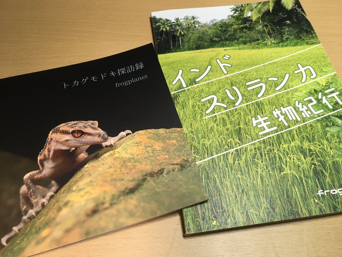 今回は同人誌を2種類販売しています
「インドスリランカ生物紀行」
南アジア遠征の記録です。こちらは初めてお店に置いていただきます。写真たっぷりです!

「トカゲモドキ探訪録」
日本のトカゲモドキのミニ図鑑兼写真集です。
見本誌もあるのでご覧ください👀

#いきものづくし
#いきものづくし2022 