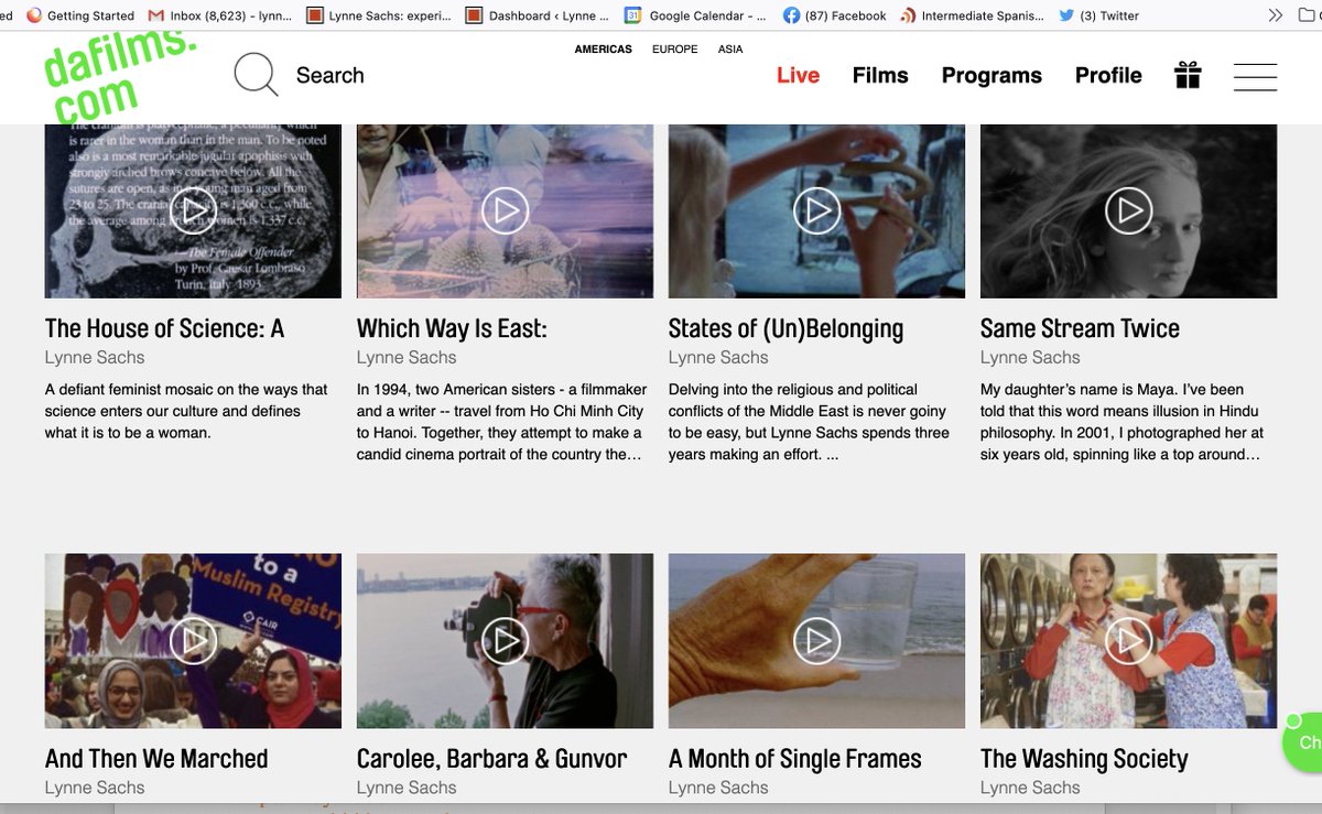 Lynne Sachs (@lynnesachs1) on Twitter photo They call it TENDER NON-FICTIONS....
Thrilled to bring 11 of my experimental docs to <a href="/DocAllianceFilm/">DAFilms</a> streaming along side films from <a href="/cphdox/">cphdox</a> , <a href="/doclisboa/">Doclisboa Festival</a> , @FIDMarseille @MFDFJihlava @visionsdureel <a href="/DOK_Leipzig/">DOK Leipzig</a> @AgainstxGravity . They call it TENDER NON-FICTIONS....
Thrilled to bring 11 of my experimental docs to <a href="/DocAllianceFilm/">DAFilms</a> streaming along side films from <a href="/cphdox/">cphdox</a> , <a href="/doclisboa/">Doclisboa Festival</a> , @FIDMarseille @MFDFJihlava @visionsdureel <a href="/DOK_Leipzig/">DOK Leipzig</a> @AgainstxGravity .