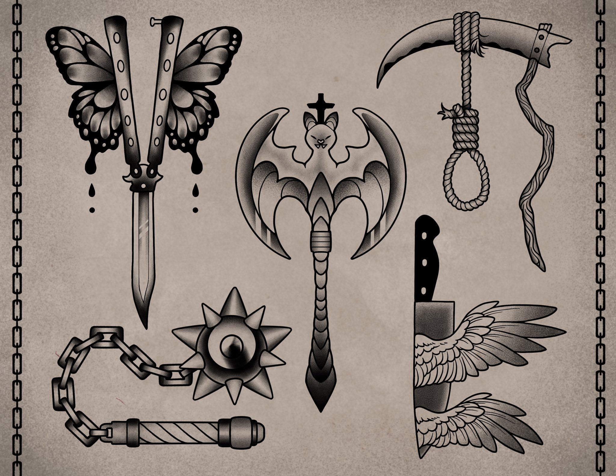 空雨 🌙 Kuu @ JAPAN!!! Oct 26 - Nov 9 Twitterren: "⚔️ NEW FLASH ⚔️ All  available for tattooing 🖤 I am at the East Tattoo in Orlando, FL. Please  read through