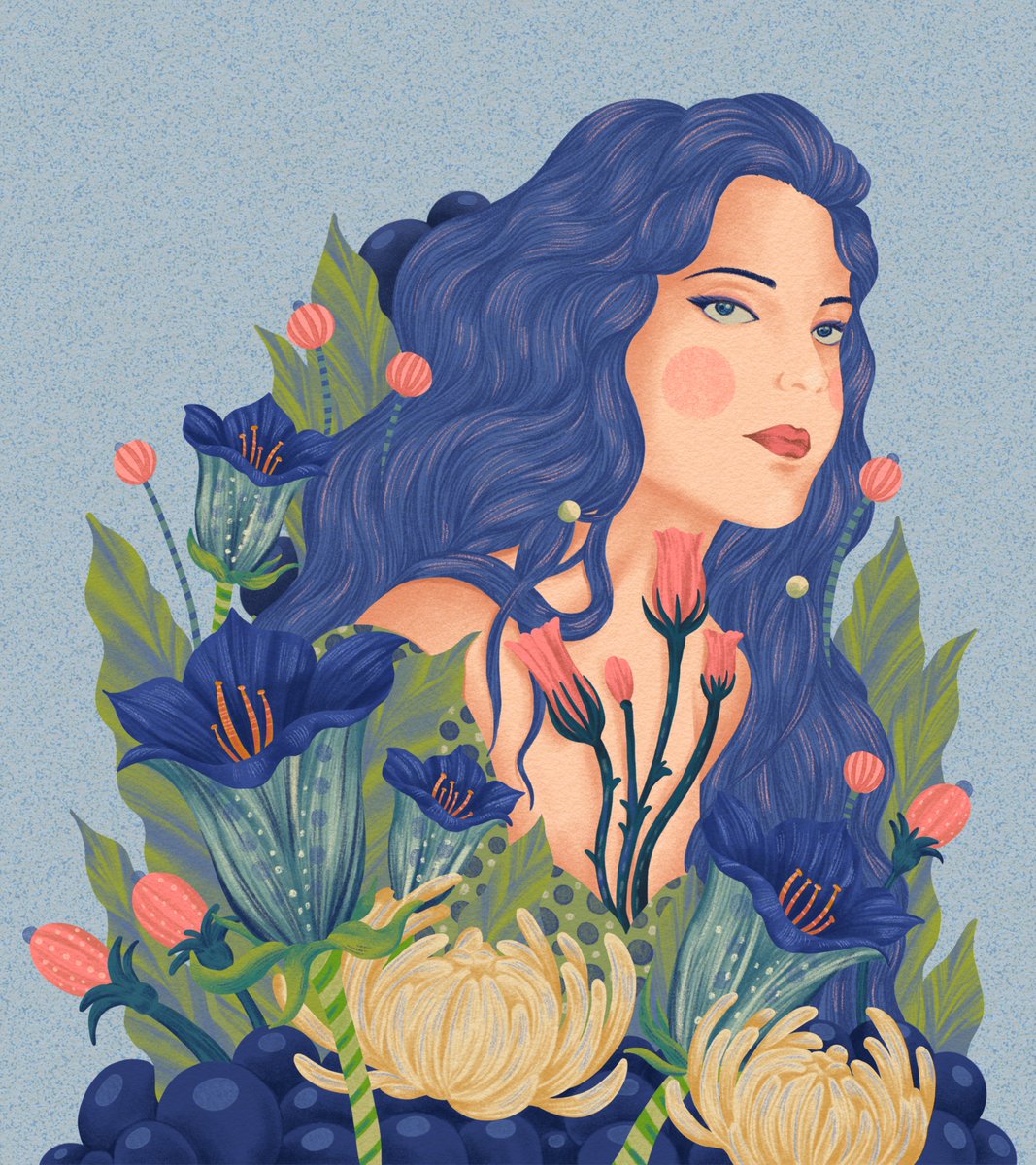 opus_cula's tweet photo. (1/1) "Gentiana" on @foundation 💙✨
She's inspired by the Gentian flower which means victory and justice. Hand-drawn digitally | 3000x3375

RTs are much appreciated friends! I hope she gonna find her new home soon! Thank you! 💙🤗 (link below!) https://t.co/2dOlPEEHqA