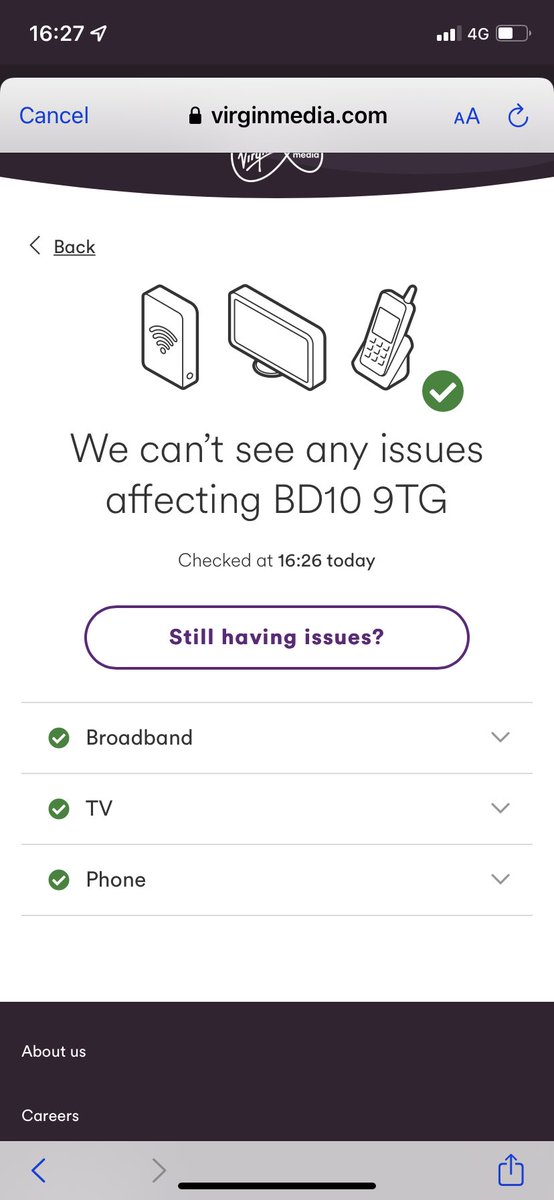 fithatsme's tweet photo. @virginmedia Please see pictures. The check says all ok and setting for WiFi on the phone say no internet connection! What do you suggest? Can someone please contact me https://t.co/LgdRBMRlhh
