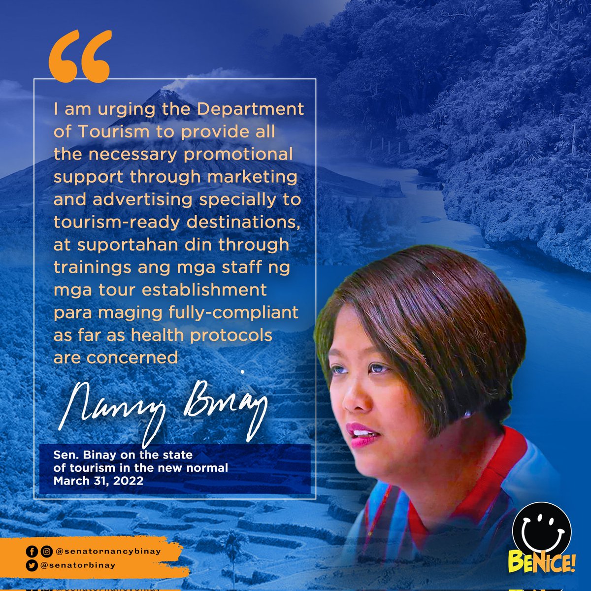 We urge the Department of Tourism to provide all the necessary promotional, training or financial support to all tourism-ready sites as travel restrictions are continually being eased.