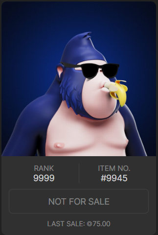 leggyong's tweet photo. Bought this clean looking ape a few months back only to find out now that it is ranked 9999 on howrare. looks rare. @DegenApeAcademy https://t.co/8NhpEKafjl