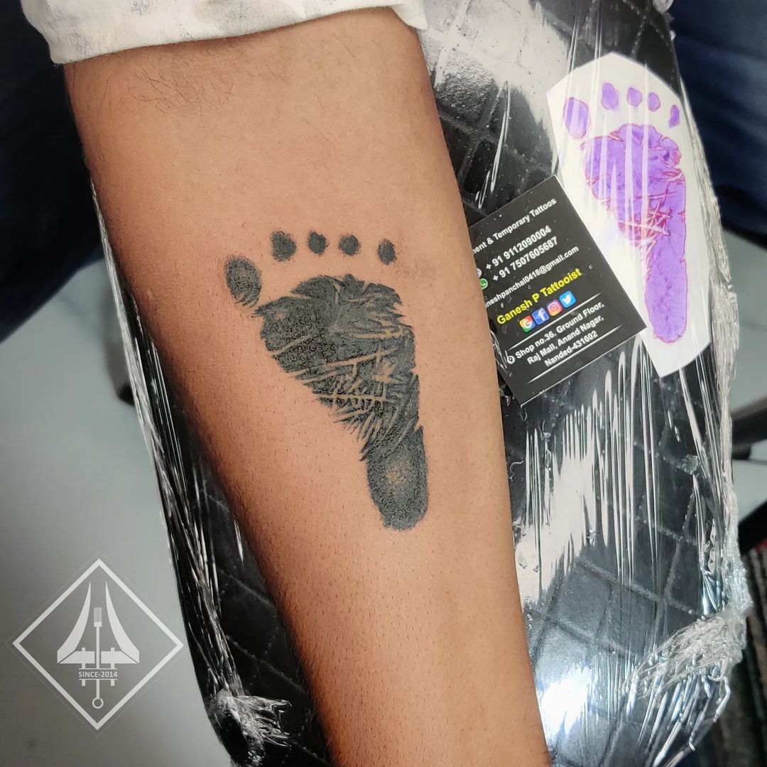 Tattoo uploaded by Angel Tattoo Goa  Best Tattoo Artist in Goa  Baby  Footprint Tattoo By Ashwin At Angel Tattoo Goa  Best Tattoo Artist in Goa  Best Tattoo Studio in