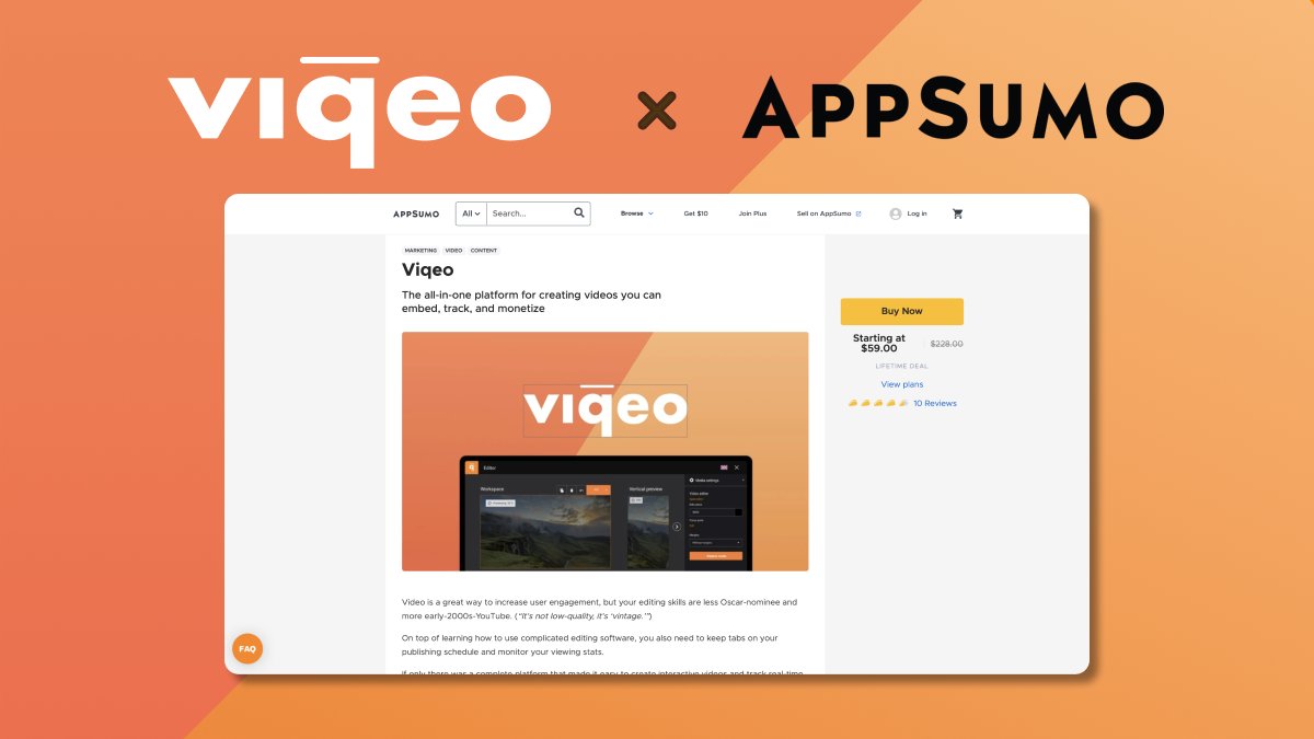 We're excited to announce that Viqeo is now a part of <a href="/AppSumo/">AppSumo.com</a> family!

Check us out and make sure to leave feedback :) Also, follow the link below to get a special offer on your first AppSumo purchase!

appsumo.8odi.net/DVMa15

#appsumo #viqeo #sumolings #tech #products