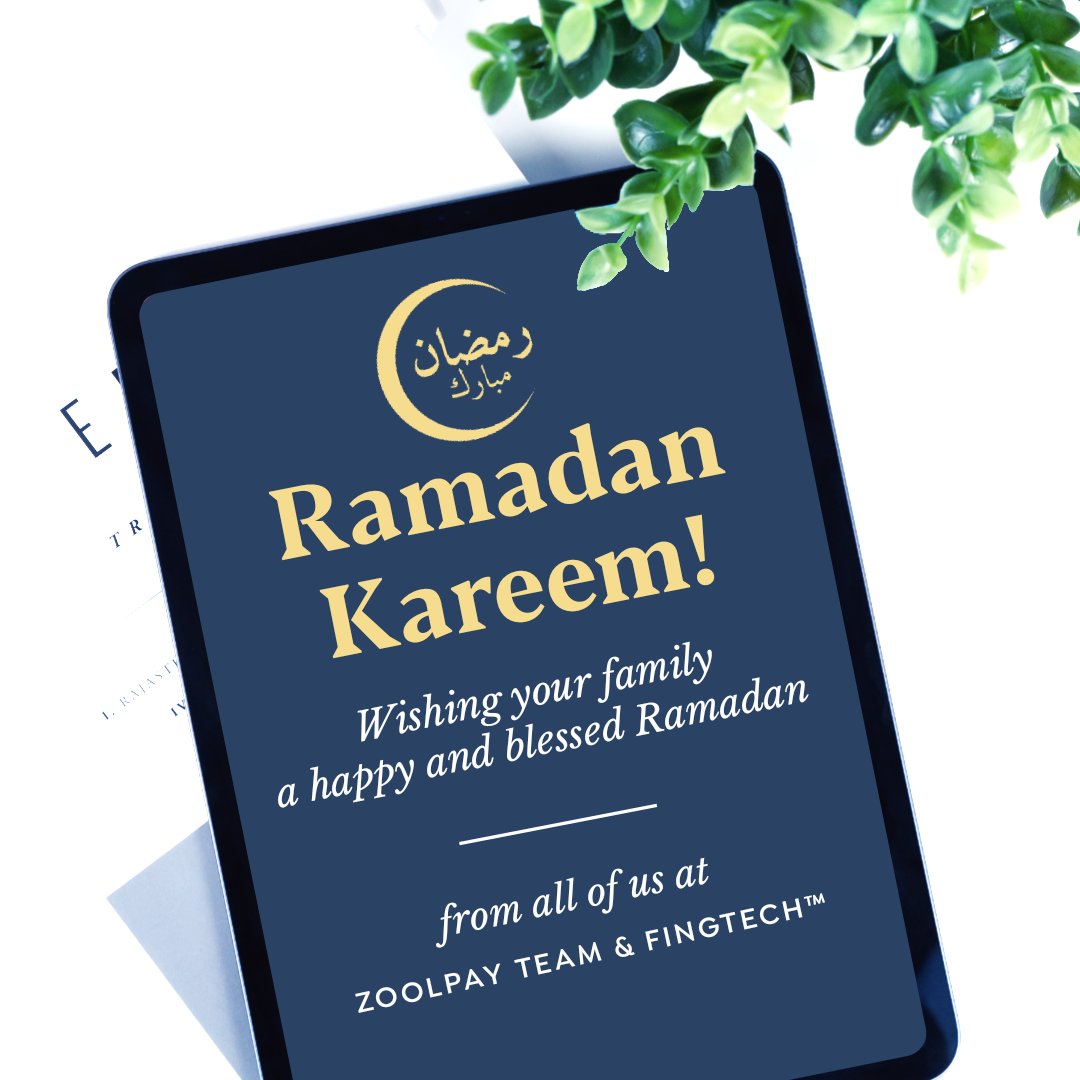ZoolPay's tweet photo. نتمني لكم أربعة أسابيع من البركات ، و 30 يومًا من الرأفة و 720 ساعة من التنوير. رمضان كريم!

We wish you four weeks of blessings, 30 days of clemency and 720 hours of enlightenment. Ramadan Kareem! https://t.co/jzVPtxTieG