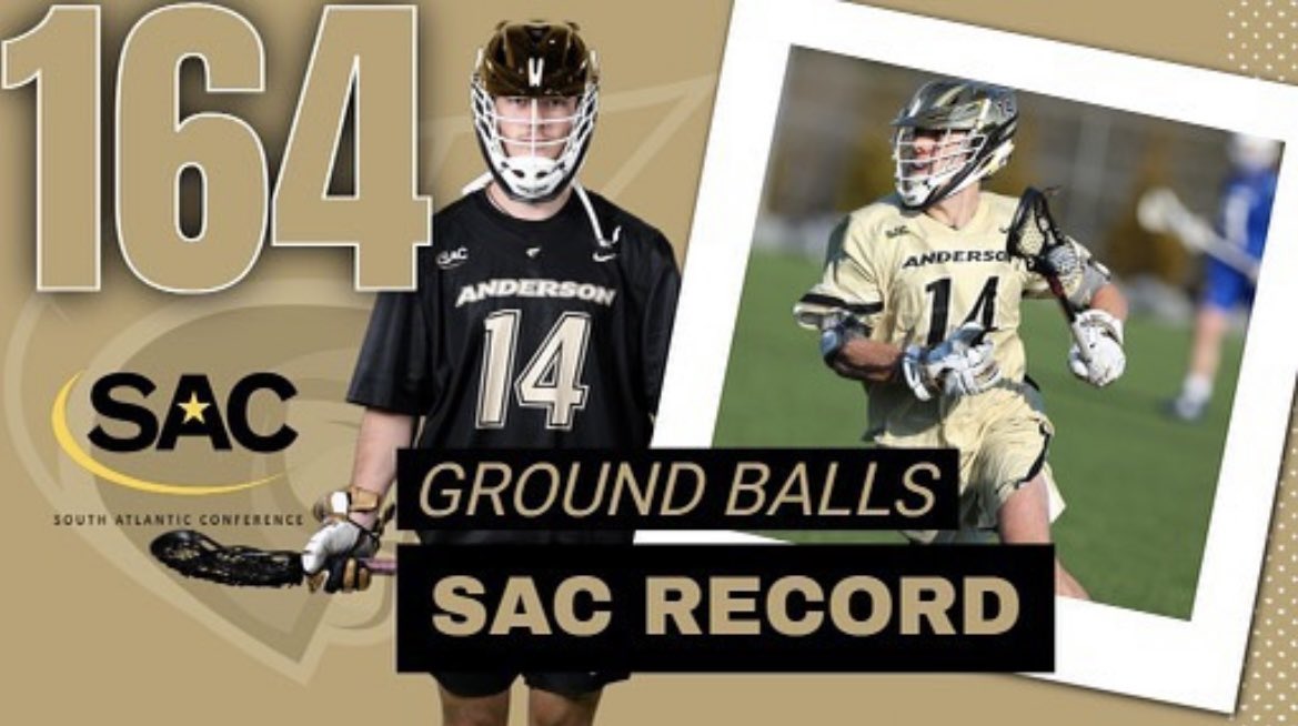 autrojansmlax's tweet photo. 🚨SAC RECORD🚨
Cam Weeks sits alone atop the SAC Single Season Groundballs list. With his third groundball last night, Cam broke the previous record of 163, and his eleven groundball performance in last night’s win now puts him at 172 for the season! #GoldStandard https://t.co/BpH2zjG2Ex
