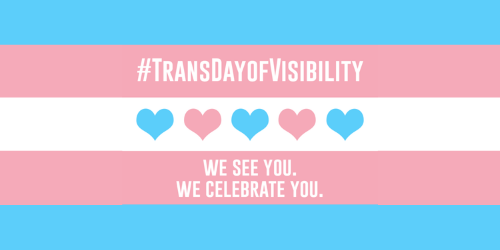 Today is celebrated the International Transgender Day of Visibility  #TransDayOfVisibility  So a big<a href="/tag/transdayofvisibility"class="tags"><span>#transdayofvisibility</span></a>