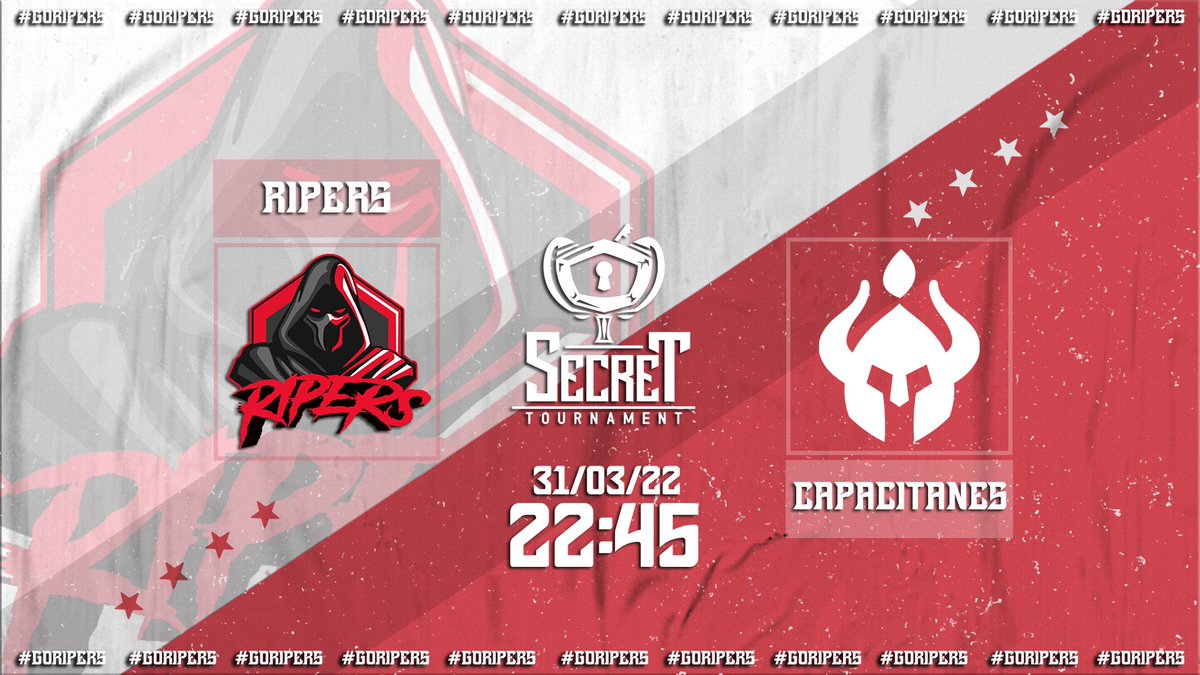🔴 DÍA DE PARTIDO ⚪

Vuelve #SecretCodLeague. #Vanguard 

📅| Jornada 3
🏆| <a href="/SecreTournament/">Secret Tournament</a>
🗓️| 31/03/22
⌚| 22:45
🆚| <a href="/capacitanes/">Capacitanes Club Esports & Gaming</a>
📺| Twitch.tv/dantun09

📢 NO TE LO PUEDES PERDER!
#GoRipers
