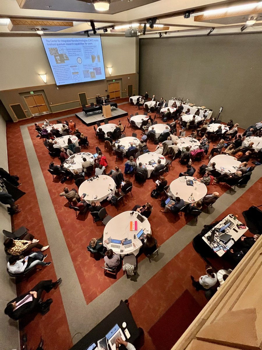 R_Whitt's tweet photo. Full house for the #Quantum NM Symposium @UNM, inspiring to see so many research powerhouses in one room. @UNMResearch @SandiaLabs @LosAlamosNatLab @AFResearchLab @nmsu @UNMengineering https://t.co/1WLVaMyawd