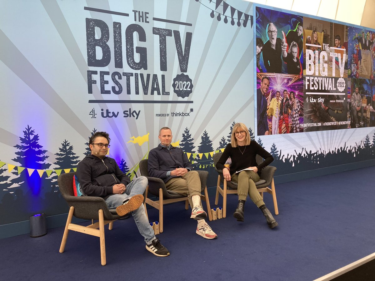 LindseyClay's tweet photo. What a pleasure it was to listen to these two brilliant, eloquent, funny creative types discussing their favourite #TVforgood ads @TheBigTVFest Thanks so much Andy Jex @TBWALONDON and @sanjivmistry @McCann_UK for an inspiring session https://t.co/fVMZVCV9W5