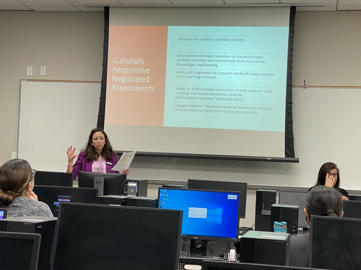 UTRGVCOLTT's tweet photo. EOLC Edinburg Campus Pre-Conference featuring Dr. Alyssa Cavazos! #UTRGV #EOLC2022 #UTRGVCOLTT
"Reimagining Feedback & Assessment Practices through Equity-Mindedness: A Look into Labor-Based Grading Contracts" https://t.co/wjyzhpTnML