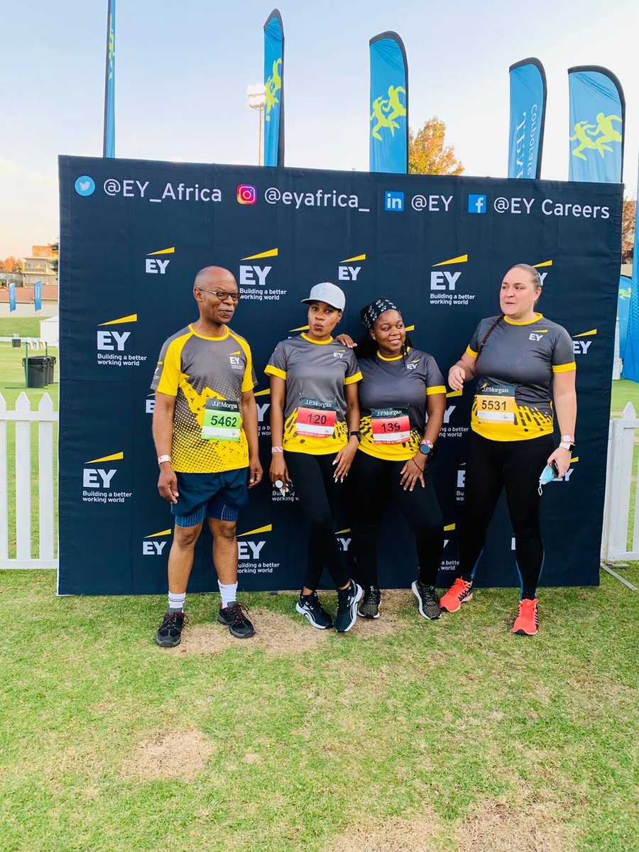 EY_Africa's tweet photo. Our team is ready to compete at the 2022 J.P Morgan Corporate Challenge. #BetterWorkingWorld https://t.co/Q9MA2dAEx5