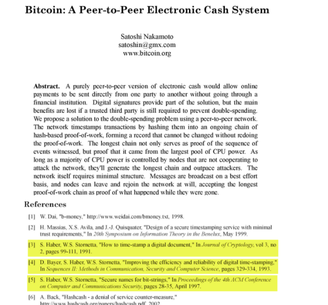 Haber and Stornetta worked together in the 1990s to publish several papers on blockchain technology. 

In 2009, the #Bitcoin  whitepaper cited three of those papers, leading many to believe that Haber, Stornetta or both were the famous #SatoshiNakamoto.

Both denied being Satoshi