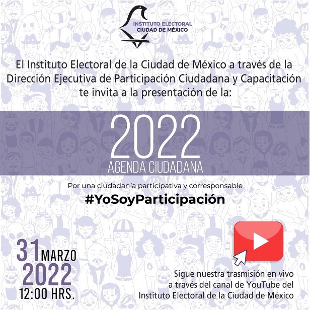 Distrito06IECM's tweet photo. ¡ES HOY, ES HOY!
La #AgendaCiudadana2022 nos recuerda la importancia de ejercer nuestros derechos ciudadanos todos los días. 📒 Sigue el evento en:
https://t.co/m3cSqkXiLP….
⏰ 12:00 HRS.
@ParticipaIECM
@iecm
#YoSoyParticipación
#DD06 https://t.co/b9G3TjpDPg