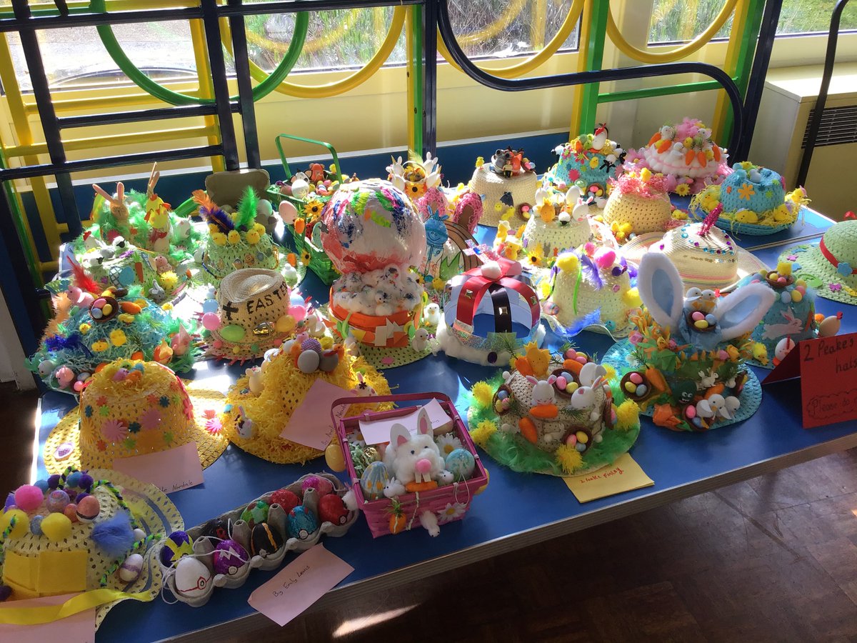 bulwell_c's tweet photo. It was so lovely today to have an Easter Extravaganza in the hall, run by our PTFA and church community. We had an egg to raffle, crafty church and  an Easter bonnet competition too. https://t.co/7VPowwgtTY