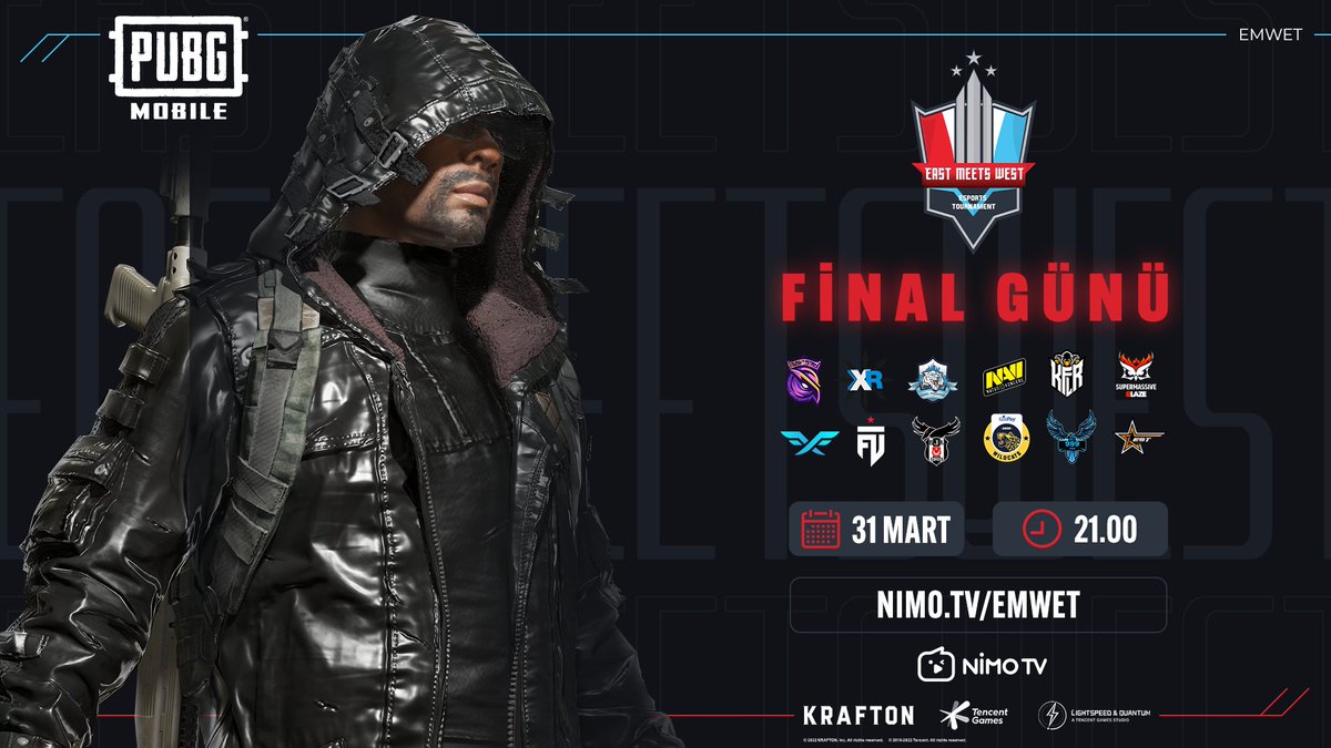 Merakla beklenen EMWET Finali bu akşam NİMO TV ekranlarında son mücadelesini veriyor.🏆

Bu nefes kesen karşılaşmaya sen de ortak ol, favori takımını canlı yayında desteklemeyi sakın unutma, şimdi hemen saatini kur!💪🔥

🕔21.00
📺nimo.tv/emwet

#NİMOTV