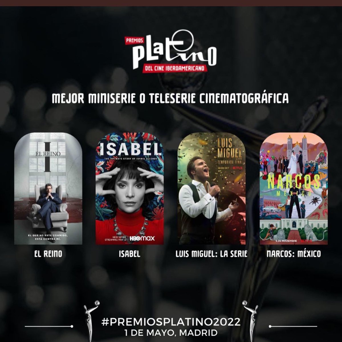 Isamikb's tweet photo. #PremiosPLATINO2022
Orgullo Total.  Nuestra querida serie Isabel, nominada a los Premios Platino, entre otras grandes producciones. Gracias a todo nuestro gran equipo y maravilloso elenco. Y especiales agradecimientos a @isabelallende por dejarnos contar su historia.👏👏👏 https://t.co/iCbIShpuKL