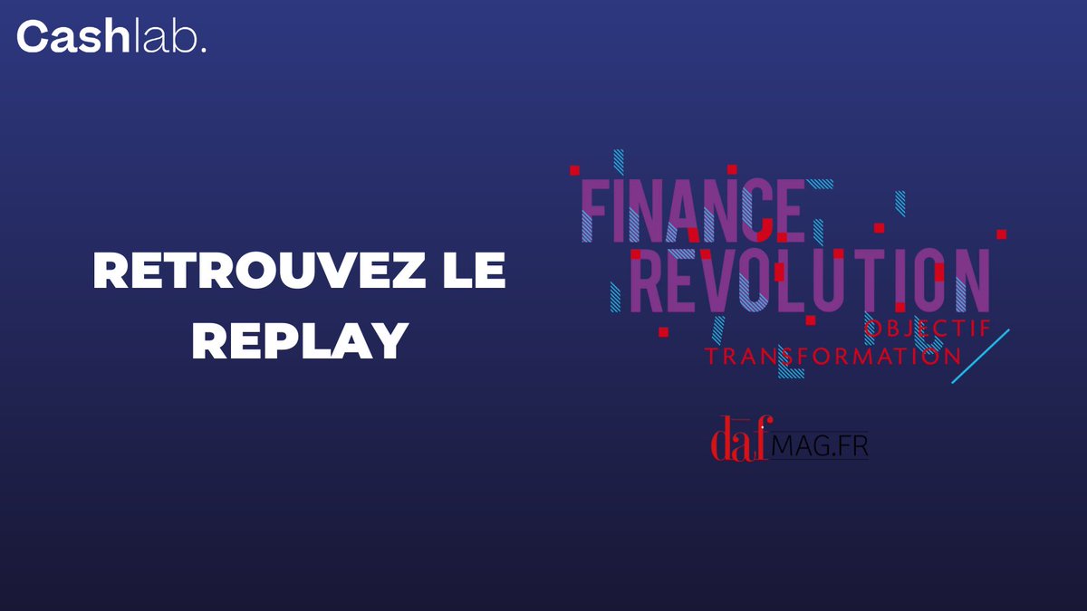 🚨 Le replay <a href="/Finance_Revolt/">Finance Revolution</a>  de <a href="/DAFmag_fr/">DAFmag.fr</a> est disponible ! 
Retrouvez <a href="/marcellunlauran/">marcellin laurent</a> au côté de notre partenaire <a href="/KyribaFrance/">Kyriba France</a> partager leur expertise sur la gestion de #trésorerie et l'optimisation du #BFR 👉 bit.ly/3NCpZuh