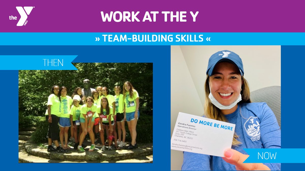 NCYMCAAlliance's tweet photo. Early on at the Y, I learned how to talk to an adult, manage my time, lead & be part of a group; that has helped me professionally. I still use those skills today.—Kendra Fuentes, Childress Klein YMCA; Former lifeguard and camp counselor https://t.co/FOa1cDl9nv #WorkAtTheY https://t.co/f5Oe5OIqgZ