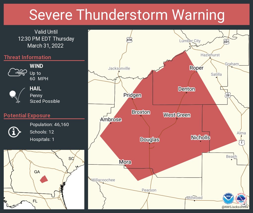NWS Severe Tstorm on Twitter "Severe Thunderstorm Warning including