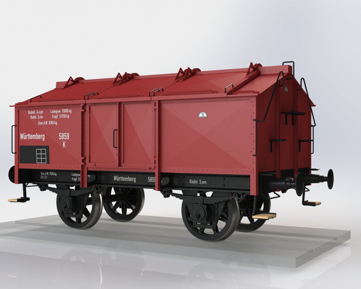 ErikJan893's tweet photo. Klappdeckelwagen 7¼" spoorbreedte (schaal 1:8), van ontwerp naar model. https://t.co/FhcB0fQnVz