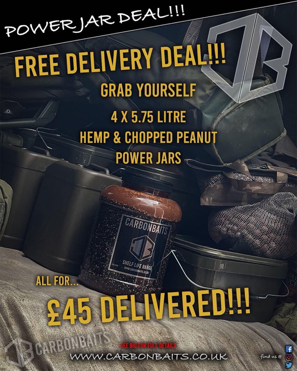CarbonBaits's tweet photo. Shelf Life Deals… 

These are 5.75 Litre Jars not the smaller these come sealed and are fresh on the day of delivery.

We guarantee unopened for 6 months once open please follow the advice on our website.
These are PVA friendly once the liquid has been drained! https://t.co/MibCqptNlX