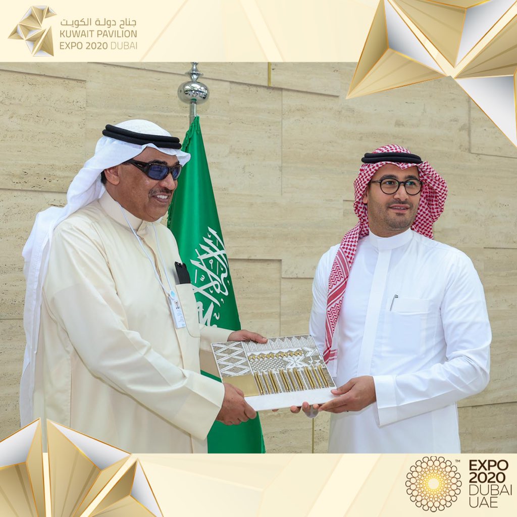 KuwaitExpo2020's tweet photo. We were honored to receive HH Sheikh Sabah Khaled Al-Hamad Al-Sabah, the Prime Minister of #Kuwait, at the #KuwaitPavilion at #Expo2020Dubai. He was accompanied by HE Sheikh Dr. Ahmed Nasser Al-Mohammed Al-Sabah, the Foreign Minister of Kuwait, &amp; the Prime Minister’s delegation. https://t.co/fpYseFIWrn