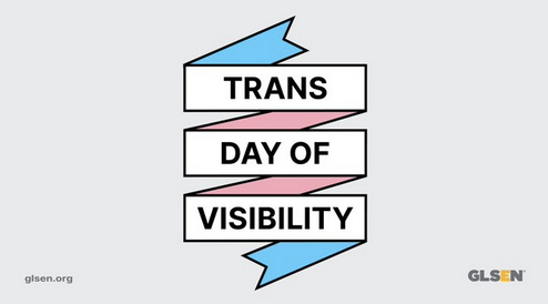 GLSENAustin's tweet photo. Today is #TransDayOfVisibility! 🏳️‍⚧️ 

Today, we honor the trans student leaders, staff, chapter members, educators, and supporters. We also uplift those who cannot be visible because of safety and those navigating safety because they are visible. https://t.co/3GCq5UsC6j