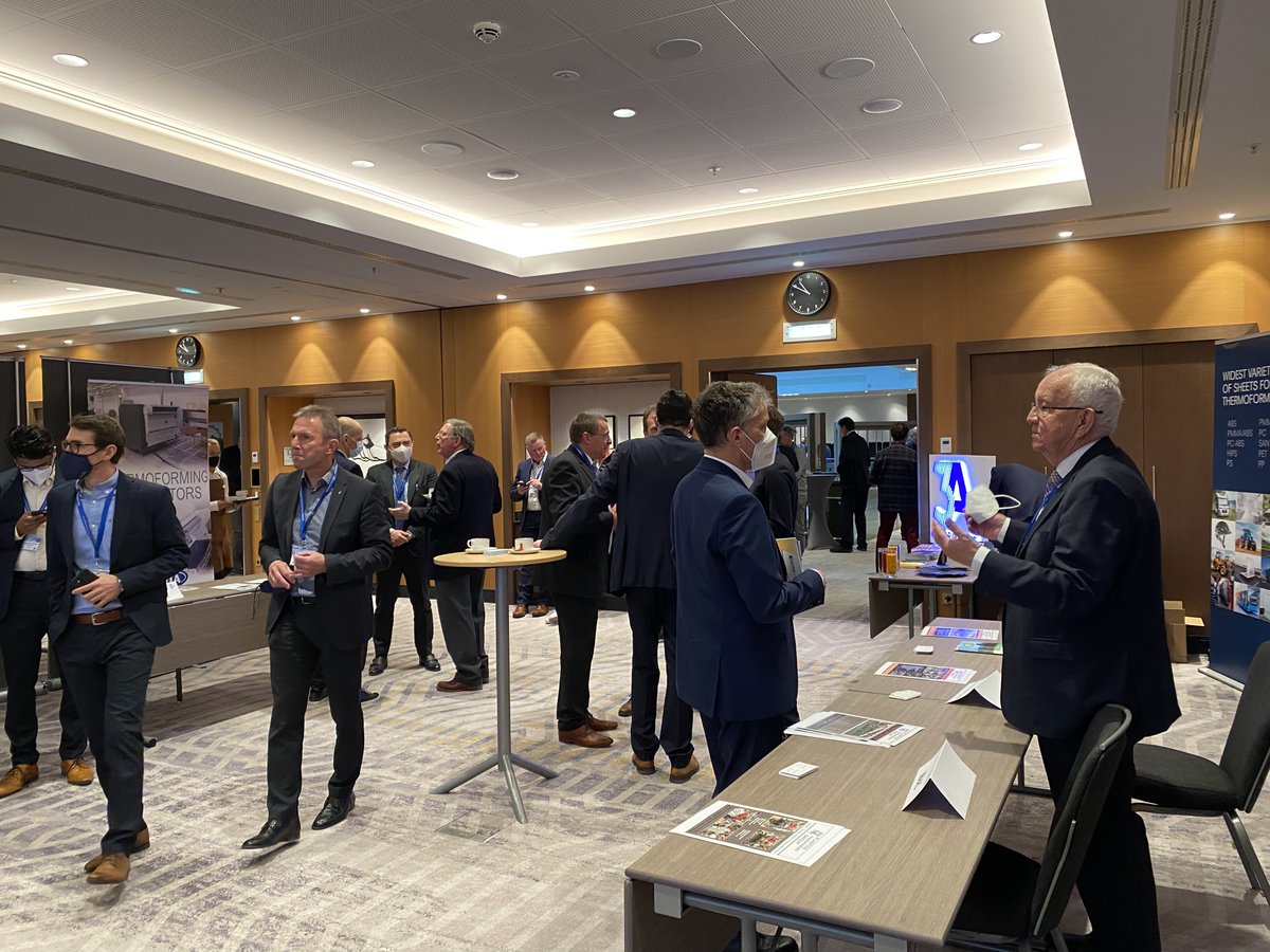 SPEThermo's tweet photo. Congratulations to the European #Thermoforming Division on a successful day one of their conference in #Vienna where 250 #plastics professionals gathered for sessions on #packaging, #polymers in #transportation, &amp; European regulations on #recycled plastics. #4SPE @ETD_SPE https://t.co/KU3UErzCj2