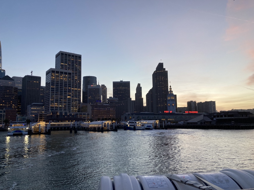 FinePointComms's tweet image. Left San Francisco and #CASEedforum on a ferry last night. Catching an @amtrak this morning for Denver and #CASENAIS. Using all transit options while making up for lost (conference) time!