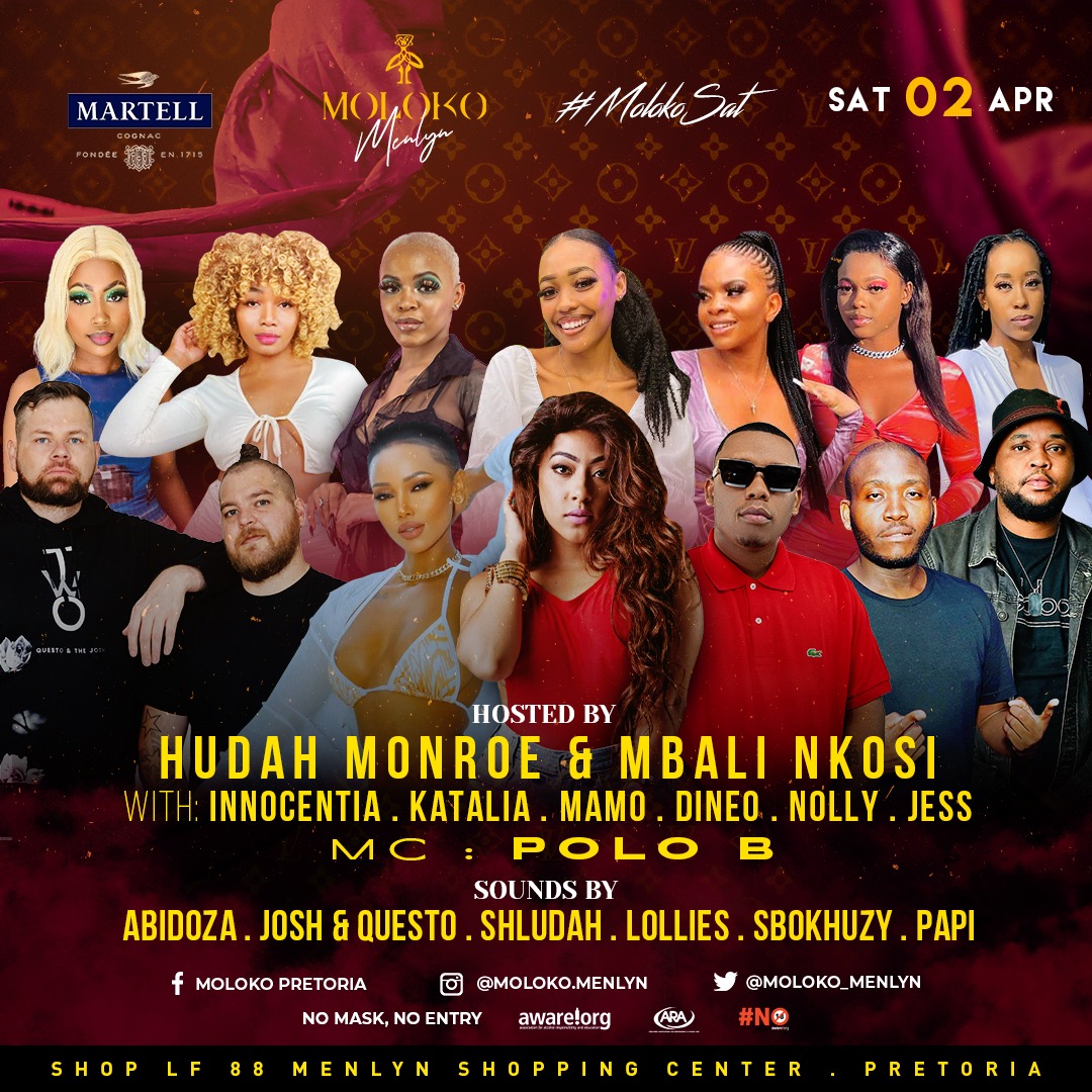 Moloko_Menlyn's tweet photo. We have a huge party this Saturday and we would like you to join us. Only at #MolokoMenlyn 🔥🥂 https://t.co/Lr7s2wMICU
