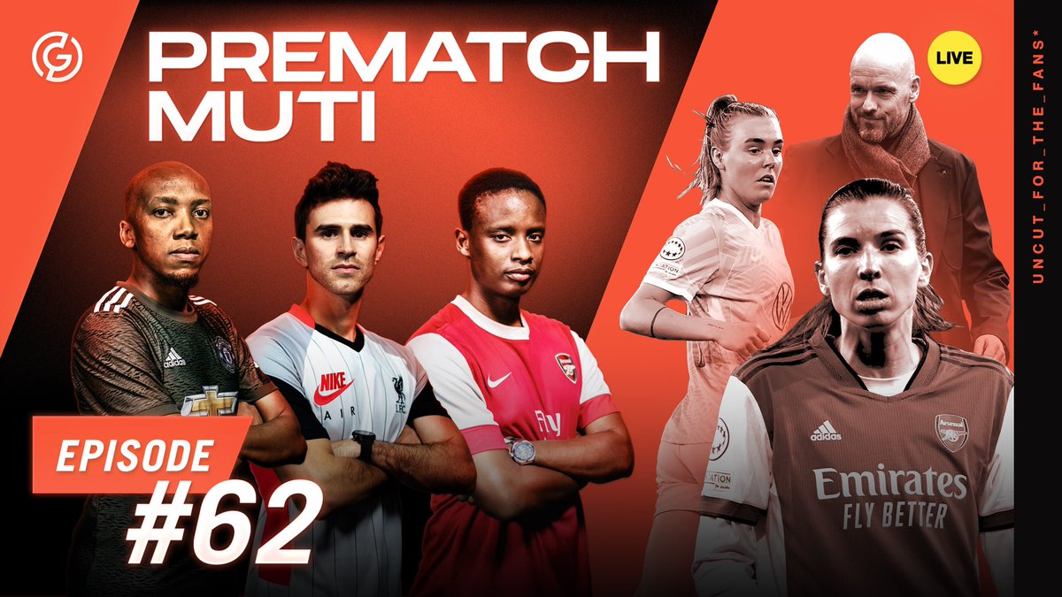 Goalloungetv's tweet photo. On #PrematchMuti tonight! 😂

🔘 WCL Quarter-finals! #UCL
🔘 FIFA World Cup draw. ⚽️
🔘 Man Utd closing in on Ten Hag.👨‍🦲
🔘 Back with the Premier League. 

👇🏾 Watch it here live at 19:30:
📺 https://t.co/qxFleL6I4Z https://t.co/eUFtSbYJqc